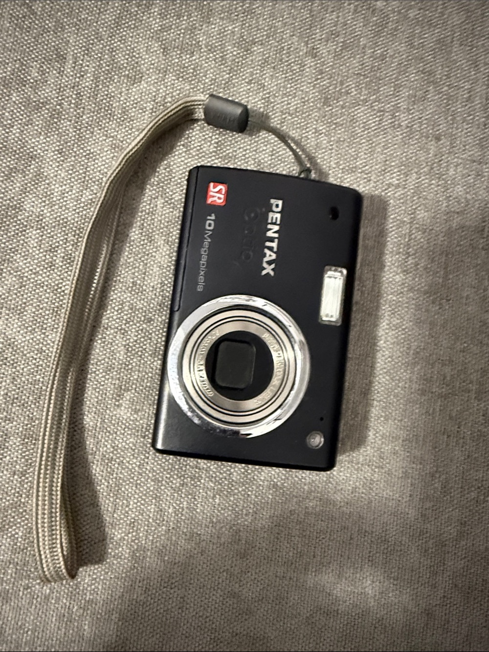 Pentax Compact Digital Camera in Black with Silver Accents
